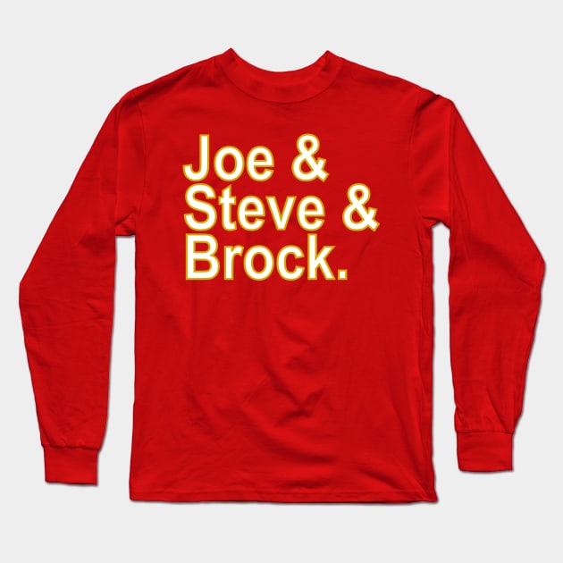 49ers legendary quarterbacks Long Sleeve T-Shirt by Retro Sports